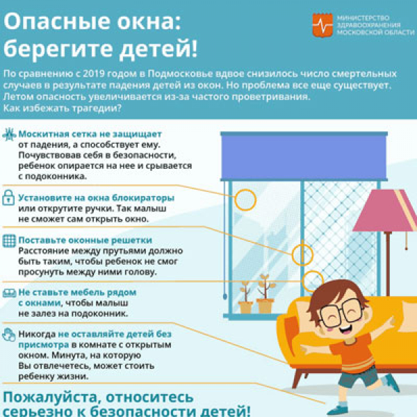 Опасные окна: берегите детей!
